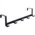 Door Hook Hanger Coat Rack Drill Free for Hanging Clothes Hat Bag Towel Bathroom Entryway Black