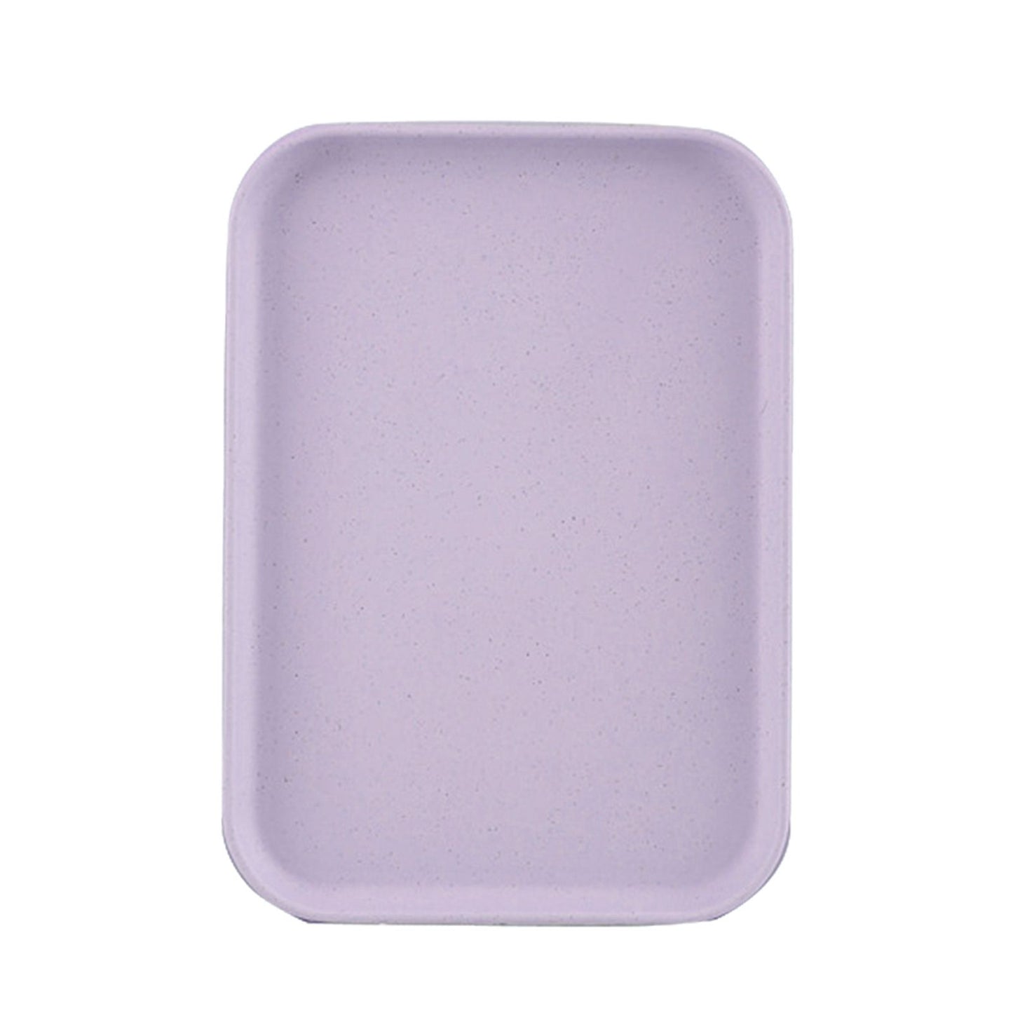 Kitchen Serving Tray Wheat Straw Rectangular Nordic Style Cupcake Fruit Snack Tea Tray for Home Office Restaurant Purple L (Approx. 38x27cm / 15.0x10.6in)