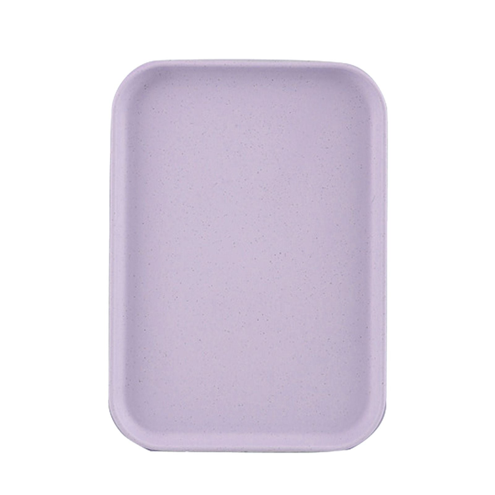 Kitchen Serving Tray Wheat Straw Rectangular Nordic Style Cupcake Fruit Snack Tea Tray for Home Office Restaurant Purple L (Approx. 38x27cm / 15.0x10.6in)