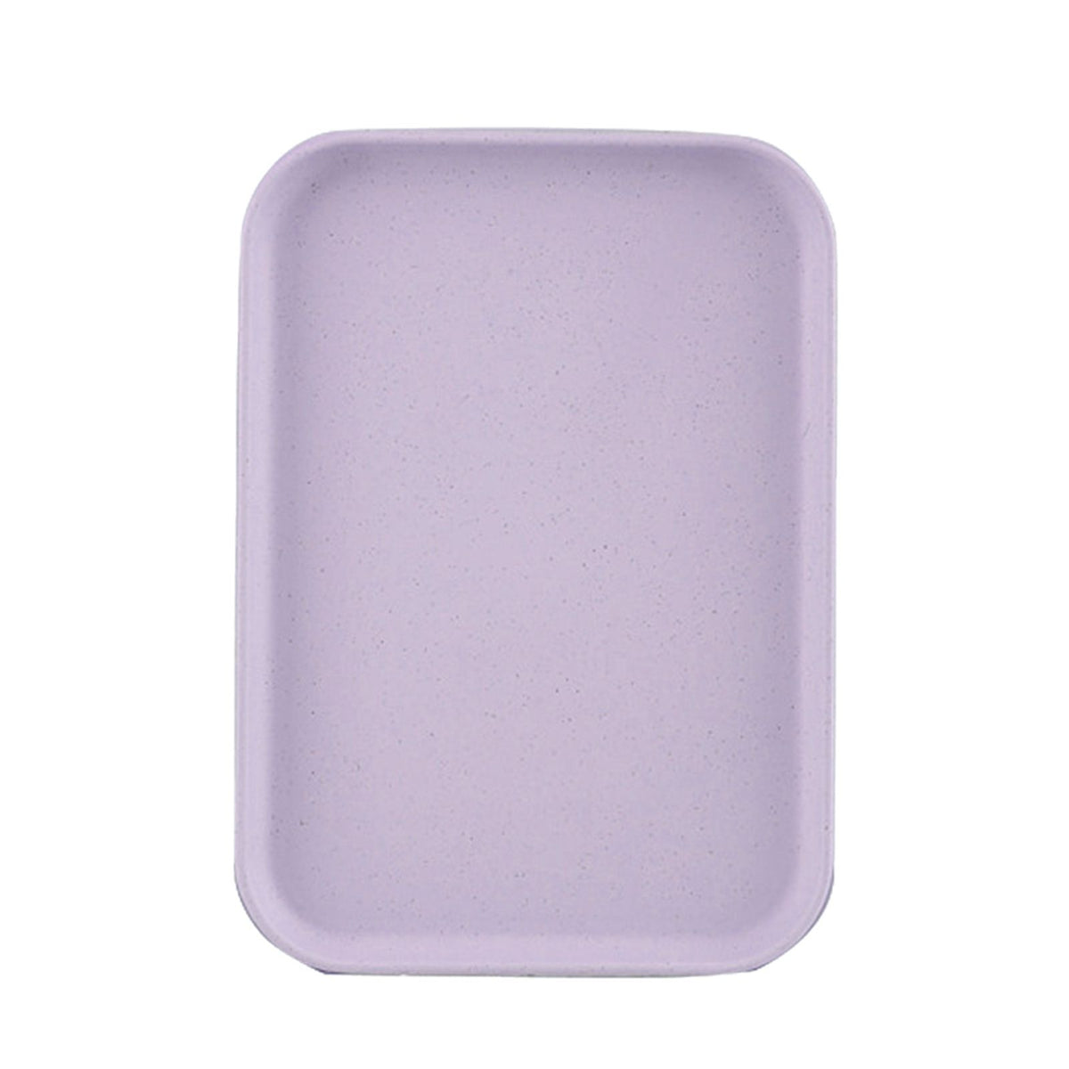 Kitchen Serving Tray Wheat Straw Rectangular Nordic Style Cupcake Fruit Snack Tea Tray for Home Office Restaurant Purple L (Approx. 38x27cm / 15.0x10.6in)