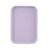 Kitchen Serving Tray Wheat Straw Rectangular Nordic Style Cupcake Fruit Snack Tea Tray for Home Office Restaurant Purple M (Size: Approx. 31x22.5cm / 12.2x8.9in)