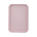 Kitchen Serving Tray Wheat Straw Rectangular Nordic Style Cupcake Fruit Snack Tea Tray for Home Office Restaurant Pink M (Size: Approx. 31x22.5cm / 12.2x8.9in)
