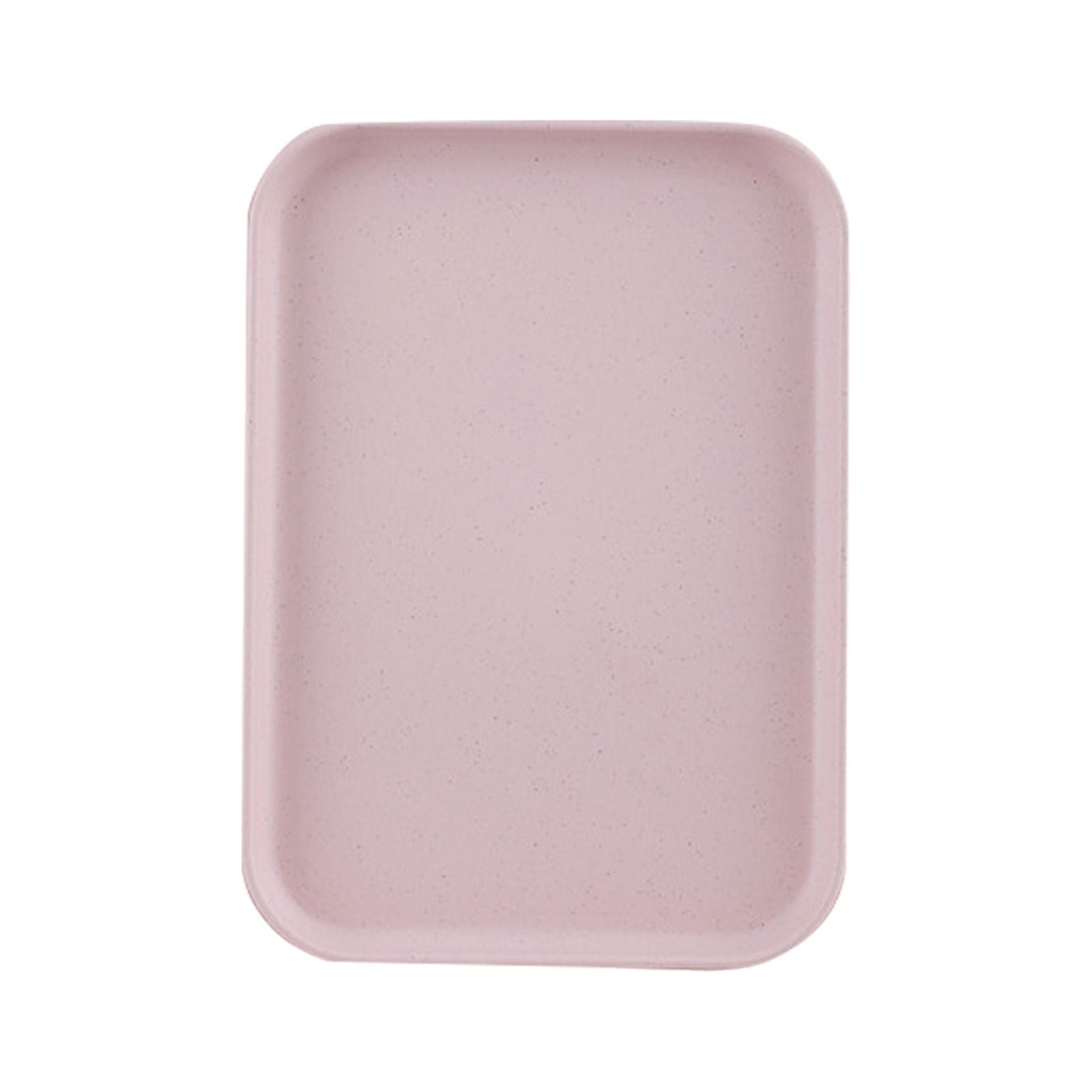Kitchen Serving Tray Wheat Straw Rectangular Nordic Style Cupcake Fruit Snack Tea Tray for Home Office Restaurant Pink M (Size: Approx. 31x22.5cm / 12.2x8.9in)