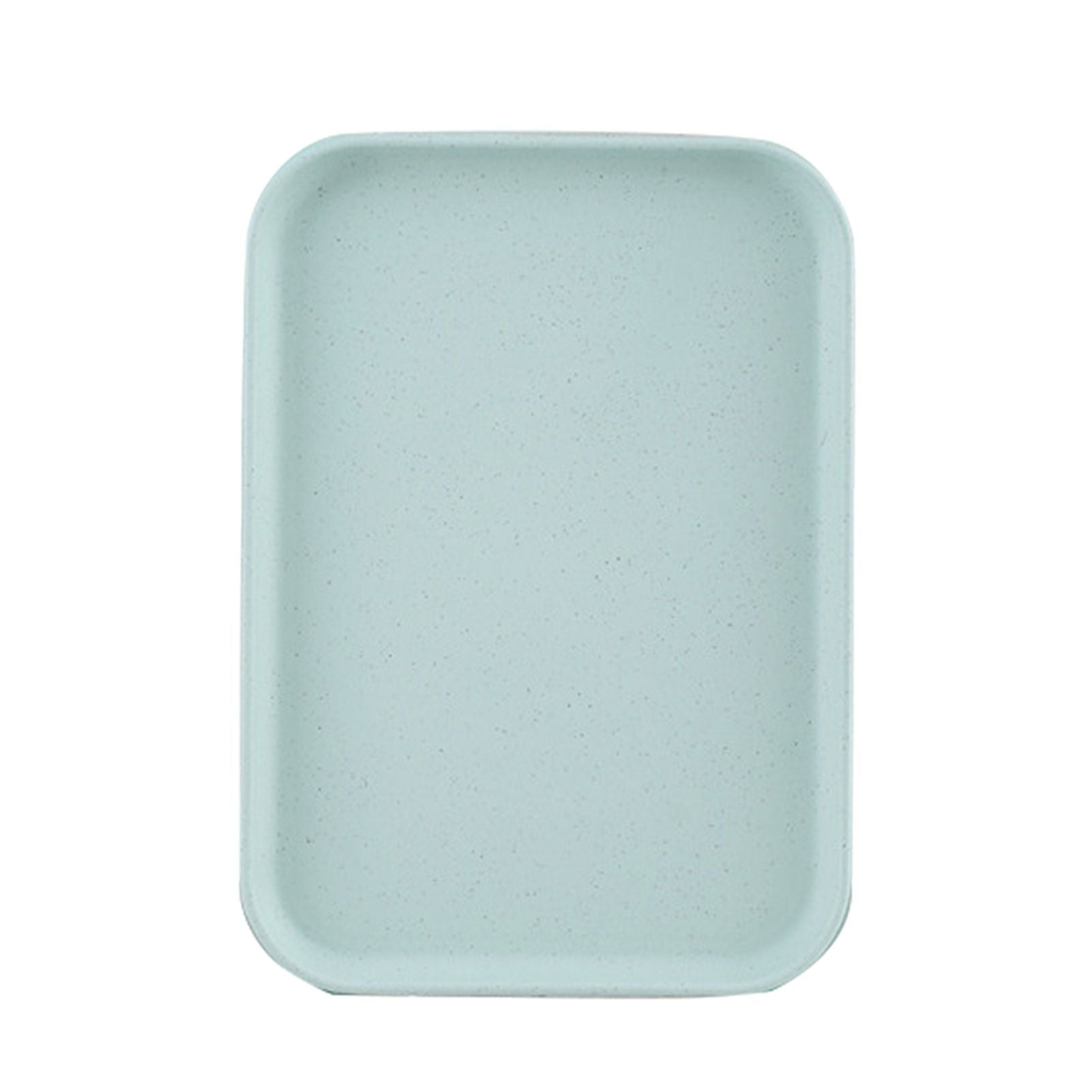 Kitchen Serving Tray Wheat Straw Rectangular Nordic Style Cupcake Fruit Snack Tea Tray for Home Office Restaurant Light Green S (Approx. 25x17cm / 9.8x6.7in)