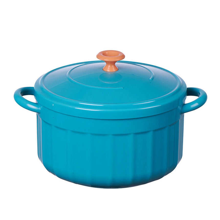 Noodles Bowl with Lid Binaural Noodles Bowl Home Dorm Student Covered Bowl Large Peacock Blue