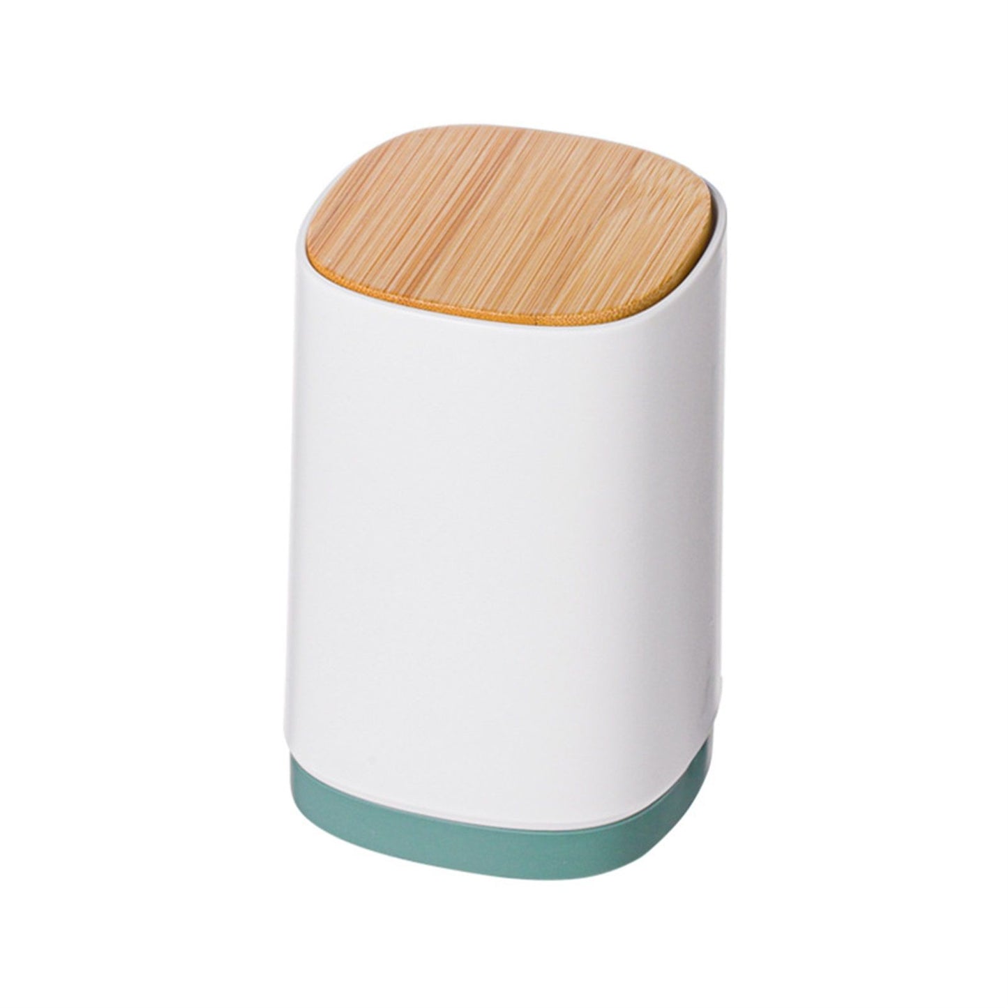 Toothpick Holder Automatic Push Multi Purpose Division Design Toothpick Container for Cotton Swab Dental Floss Green