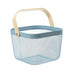 Fruit Colander Metal Material Comfortable Portable Handle Wear Resistant Practical Vegetable Drain Basket for Kitchen Blue