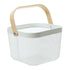 Fruit Colander Metal Material Comfortable Portable Handle Wear Resistant Practical Vegetable Drain Basket for Kitchen White