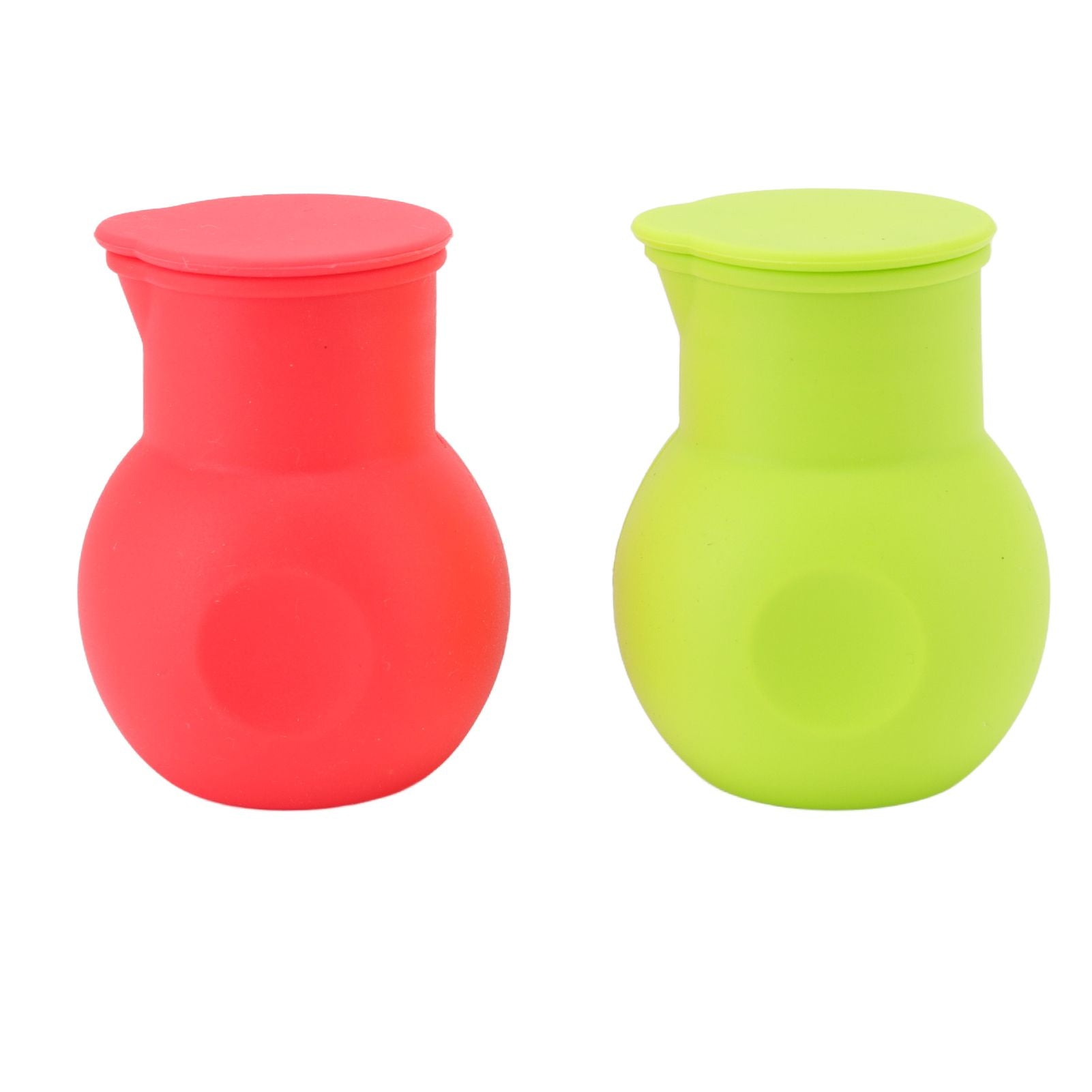 2pcs Silicone Chocolate Heating Pot Red and Green Multifunctional Microwave Chocolate Melter for Kitchen Baking