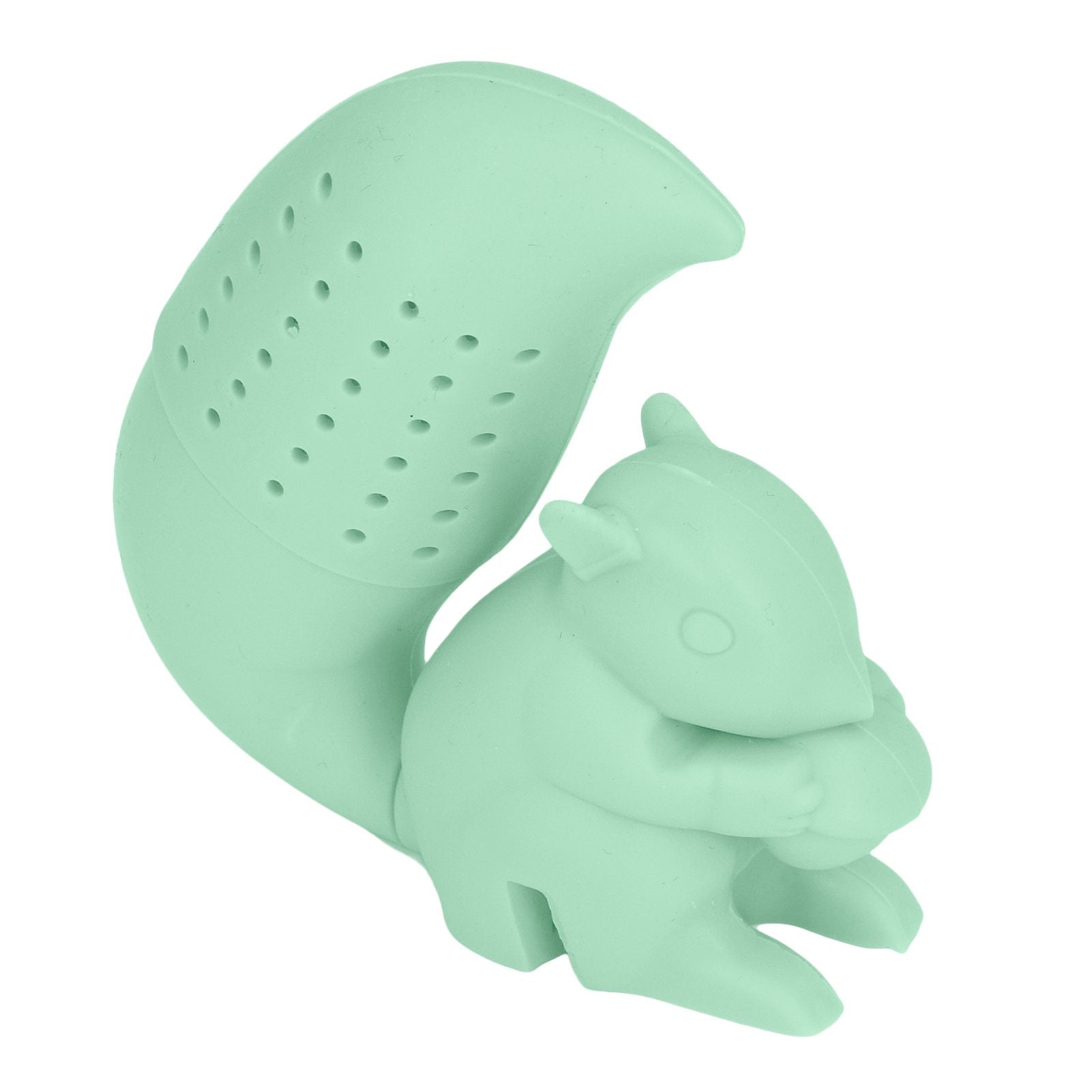 Food Grade Silicone Squirrel Shape Tea Strainer Cute Squirrel Shaped Tea Infuser Filter Green