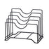 Chopping Board Storage Rack Iron 4 Slots Integrated Pot Lid Holder for Kitchen Countertop Black