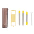 Collapsible Straw Stainless Steel Portable Easy to Clean Foldable Straw with Cleaning Brush for Home Office Outdoor Yellow