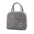 Lunch Bag High Capacity Reusable Tote Heat Preservation Dinner Insulation Hangbag Gray