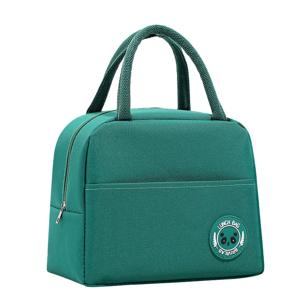 Lunch Bag High Capacity Reusable Tote Heat Preservation Dinner Insulation Hangbag Green