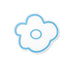 Acrylic Flower Coaster Heat Insulation Cute Flower Transparent Stable NonslipAcrylic Coasters Blue