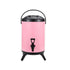Insulated Hot and Cold Beverage Dispenser Bucket Stainless Steel Beverage Dispenser with Spigot for Milk Tea 8L Pink