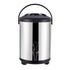 Insulated Hot and Cold Beverage Dispenser Bucket Stainless Steel Beverage Dispenser with Spigot for Milk Tea 8L Steel Color (Black Cover)