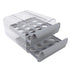 Egg Drawer Double Layer Transparent 32 Lattice Large Capacity Egg Storage Box for Refrigerator Grey
