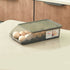 Egg Storage Box Plastic Automatic Rolling Transparent Thickened Grooved Egg Storage Container for Refrigerator Kitchen Black