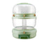 Grains Storage Box Rotatable Sealed Divided Button Rice Storage Tank for Kitchen Home Light Green