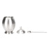 Egg Shaped Condiment Container Stainless Steel with Spoon Oval Condiment Jar For Spice Sugar Kitchen Resturant
