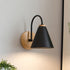 Wall Lamp Curved Simple Antirust Living Room Corridor Study Bedroom Bedside Wall Sconce for Decoration No Light Source Black