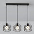 Pendant Light Modern Simple Style Industrial Robust Small Chandelier Hanging Light for Bedroom Aisle 3 Headed Straight Plate No Bulb