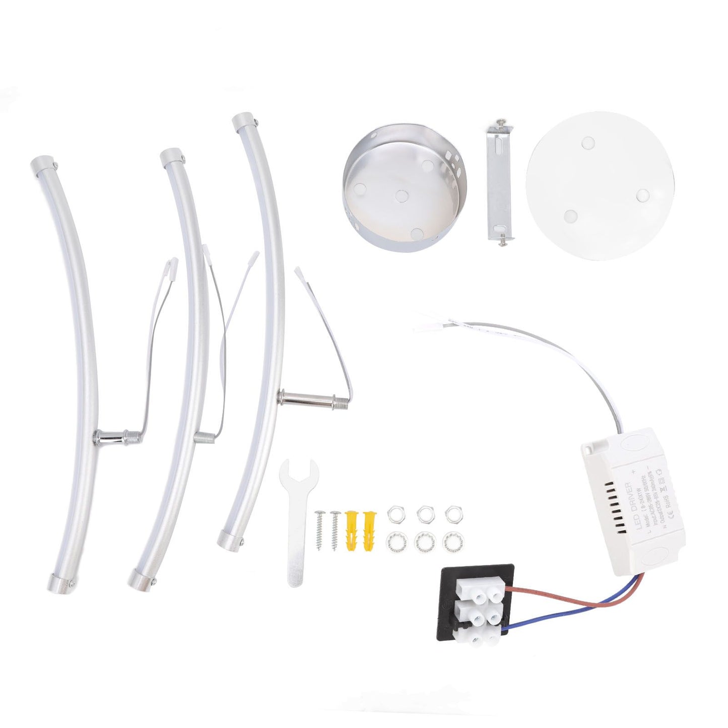 Linear Ceiling Light Trident Arc LED Linear Light 2500LM High Brightness Modern Ceiling Light for Office AC85‑265V