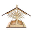 Wooden Bird Feeder Hanging Seed Container Tray for Wild Birds Home Garden Yard Tree Decoration