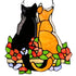 Stained Glass Cats Window Panel Stained Suncatcher Hanging Ornaments Home Decoration