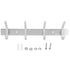 Stainless Steel Hook Wall Mounted Brushed Simple Style 4‑Hook Wall Hanger for Home Bathroom