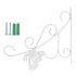 Flower Pot Hanging Hook European Style Wrought Iron Plants Hanger for Garden Patio Balcony White