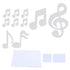 Music Note Wall Sticker DIY Innovative Embossed Decals Home Bedroom Background DecorationSilver