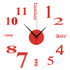 Modern DIY Digital Wall Clock Sticker Decals for Home Living Room Office DecorationRed