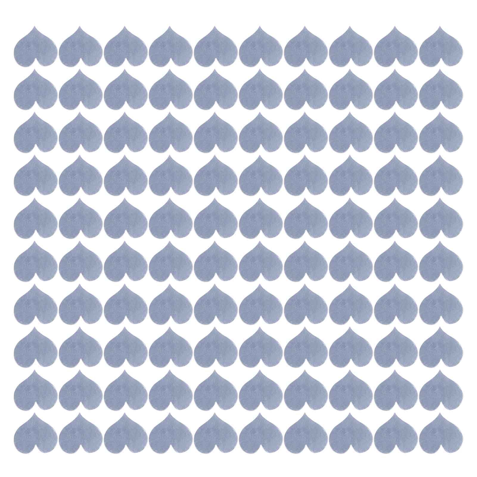100PCS Self‑Adhesive Mirror Wall Stickers Heart Shape DIY Wall Decal for Home Bedroom Decor