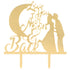 Cake Insert Gold Mirror Surface Cake Topper for Wedding Party Holiday Decoration