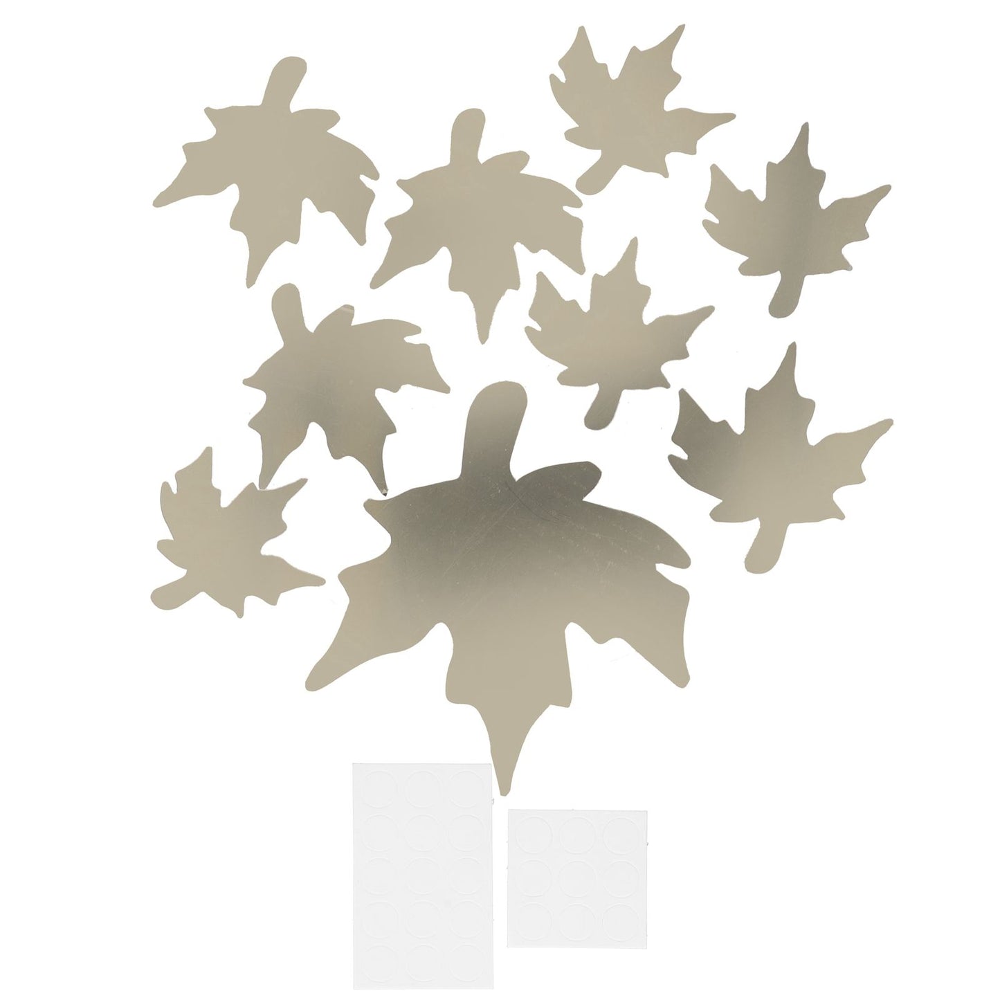 DIY Wall Stickers Maple Leaf Shape PVC Decals 3‑Dimensional Home Wall DecorationGold