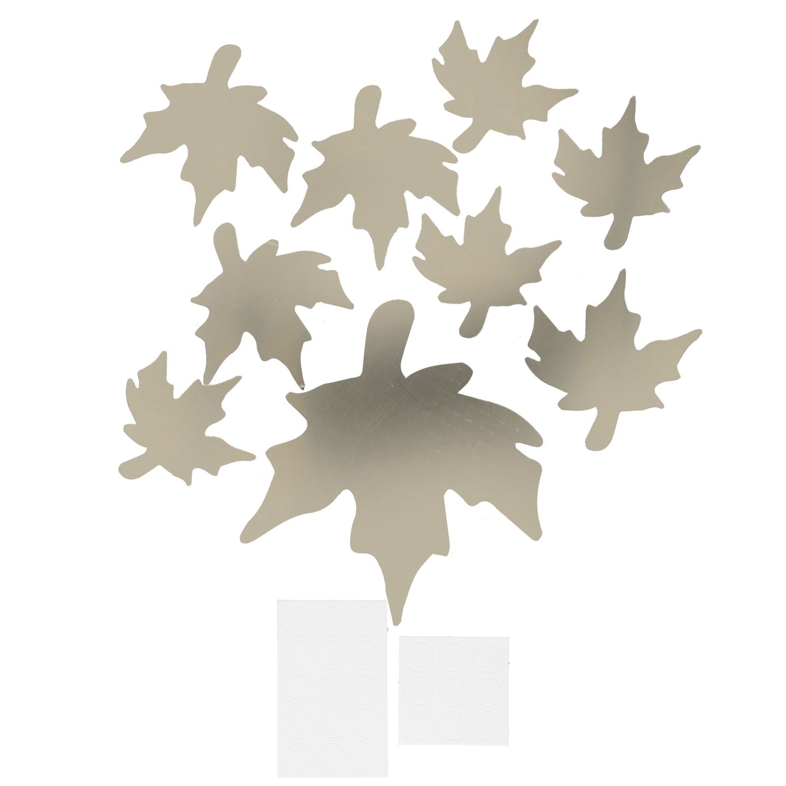 DIY Wall Stickers Maple Leaf Shape PVC Decals 3‑Dimensional Home Wall DecorationGold
