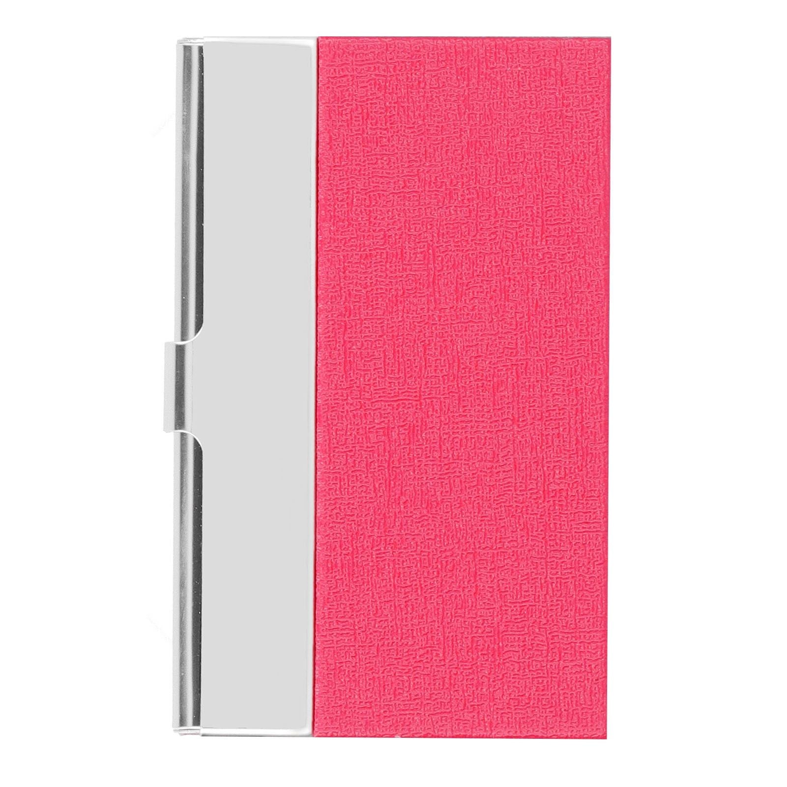 Business Card Holder Stainless Steel Name Card Case for Traveling and Business SuppliesRed 701#