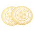 2PCS 30cmx30cm Table Mats Gold Dining Table Placemats for Wedding Party SuppliesStyle 03