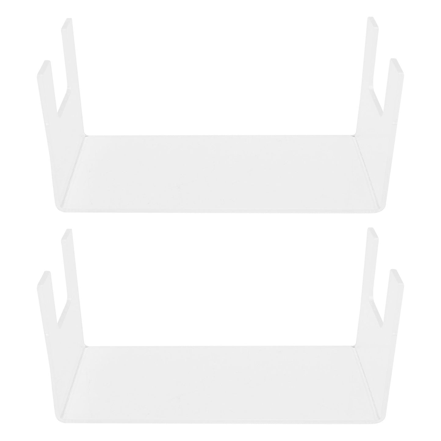 2Pcs Acrylic Display Rack Transparent Toys Dolls Jewelry Stand Shelf for Bedroom