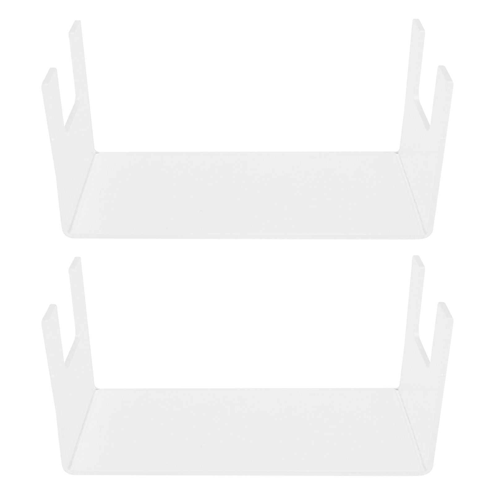 2Pcs Acrylic Display Rack Transparent Toys Dolls Jewelry Stand Shelf for Bedroom