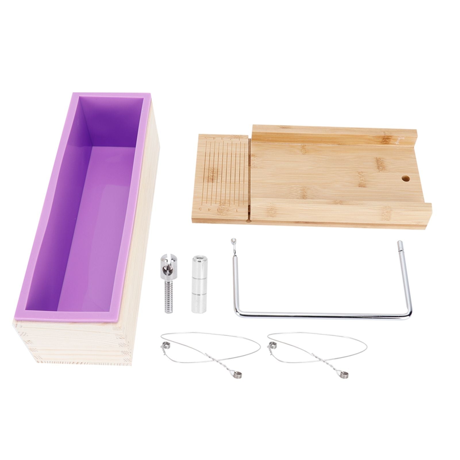 1200ml Soap Mold Bamboo Cake Bread Soap Cutter DIY Bread Making Mold Set Kitchen Tool