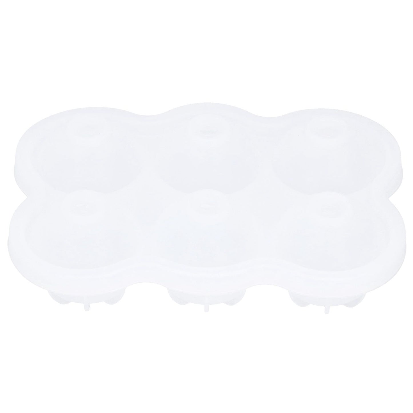 6‑Grid Silicone Ice Ball Mold with Leaking Hole Round Ice Tray for Kitchen Home Bar
