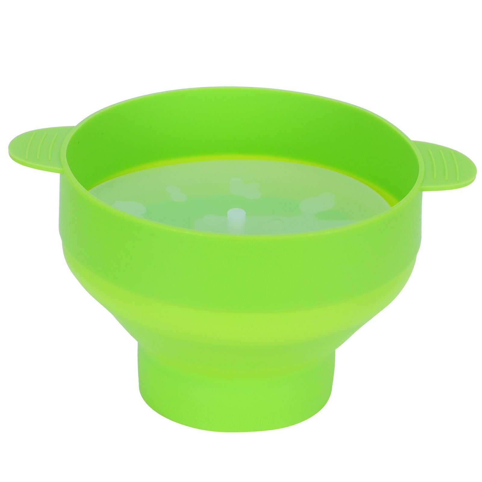 Popcorn Bucket Folding Silicone DIY Popcorn Maker Bowl with Lid Kitchen Accessory(With HandleGreen )