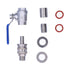 Weldless Kettle Valve Kit 1/2in BSP Ball Valve Quick Connector Bulkhead Assembly
