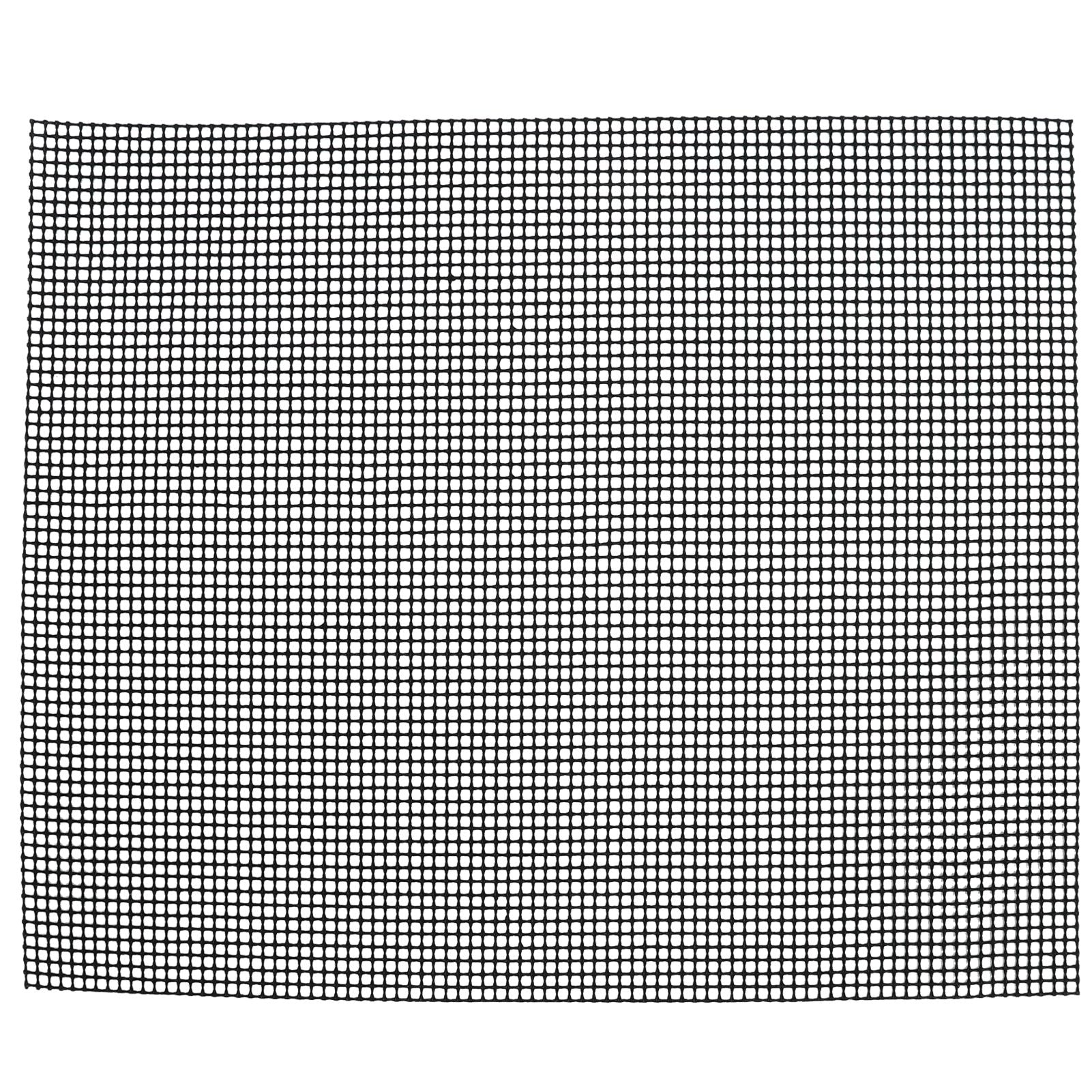 Food Grade NonStick Grid Sheet Multifunctional Barbecue Grid Mat for Barbecue Outdoor(Black 36x42cm )