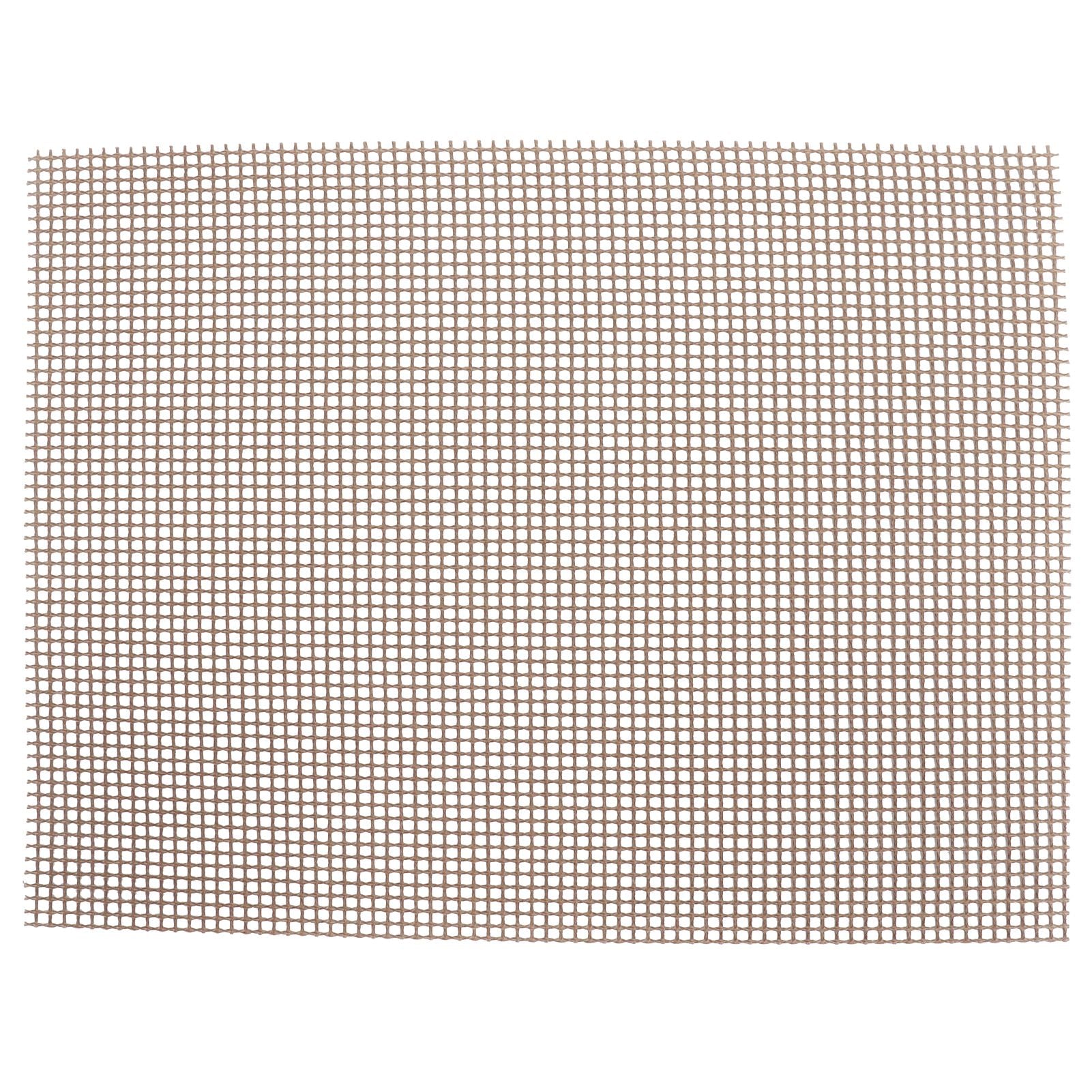 Food Grade NonStick Grid Sheet Multifunctional Barbecue Grid Mat for Barbecue Outdoor(Brown 30x40cm )