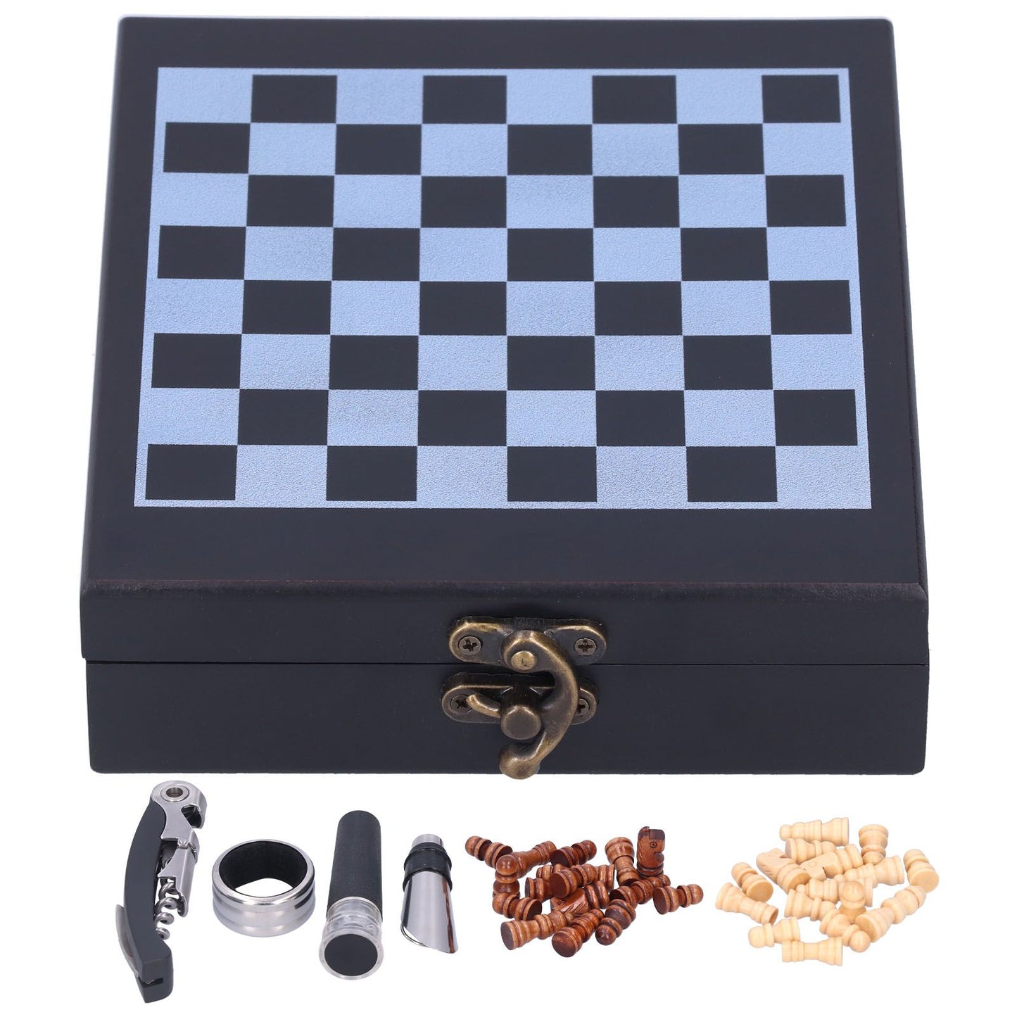 Stainless Steel Wine Bottle Opener Vacuum Stopper Wine Pourer Bottle Opener Set for Kitchen