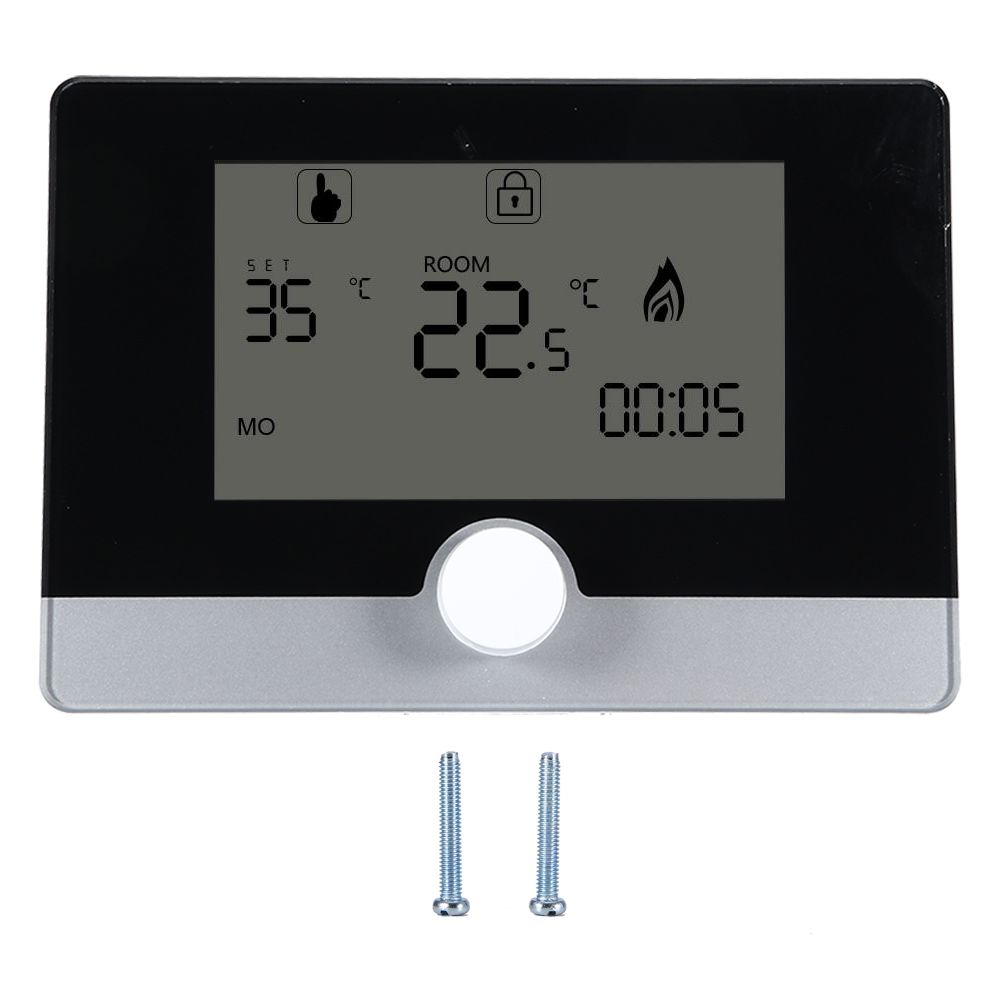 Programmable Thermostat Temperature Controller for Wall hung Boiler Heating System White